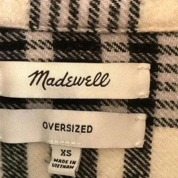 Madewell Flannel Oversized Ex-Boyfriend Shirt in Romana Plaid XS - Picture 7 of 13